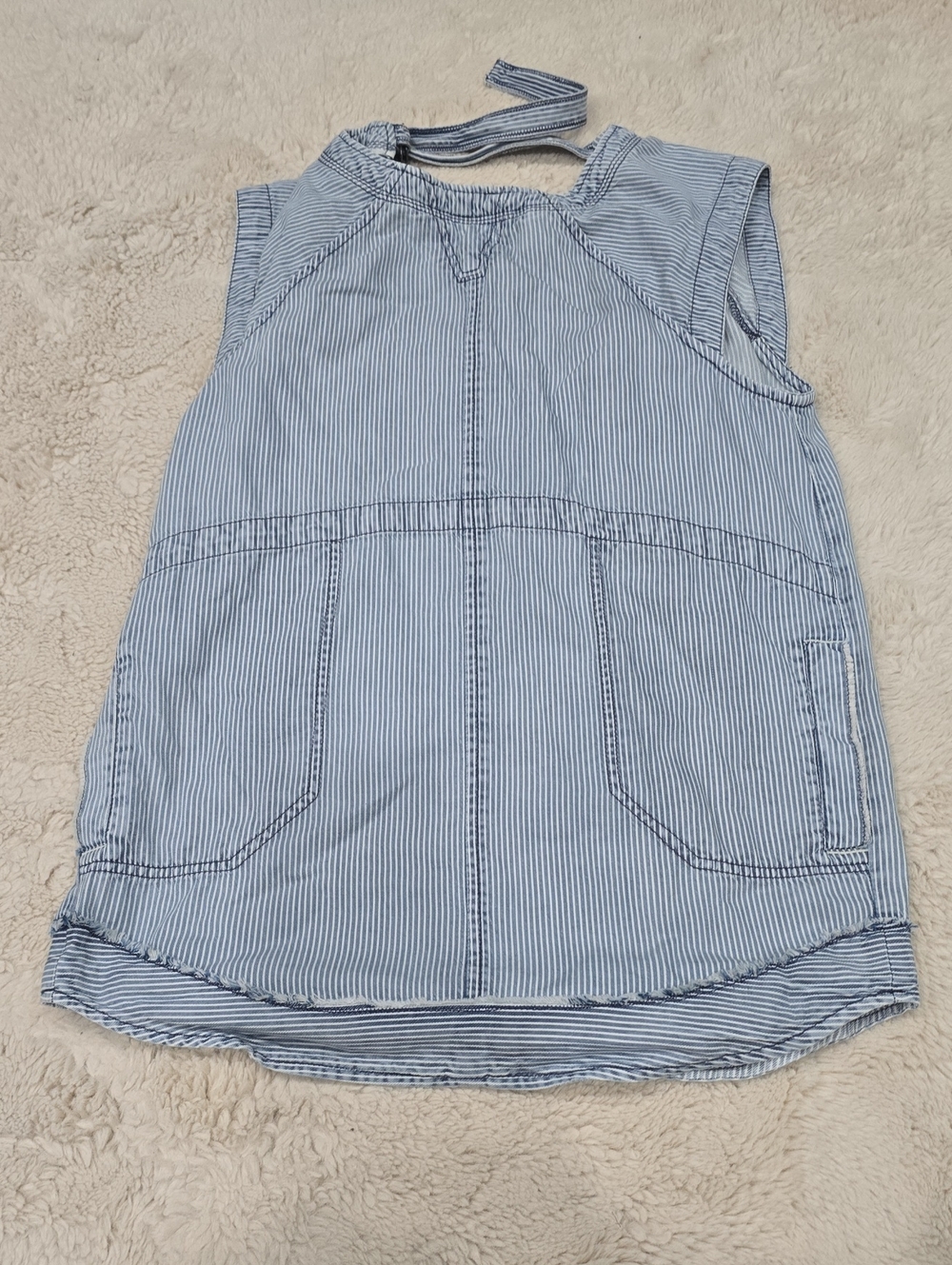 ' Blue Stripe Sleeveless Tunic Top